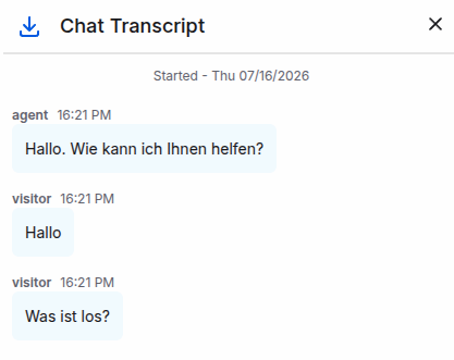 transcript modal